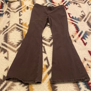 We the free 32 distressed brown flare